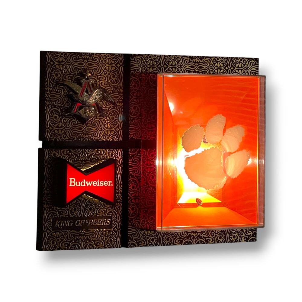 Vintage Anheuser-Busch Budweiser Wall Sconce with Clemson Flair!